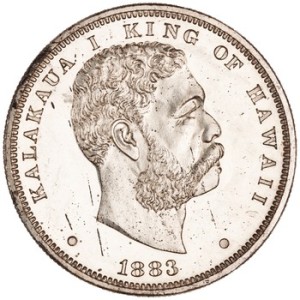 Silver dollar of the Hawaiian Kingdom, 1883